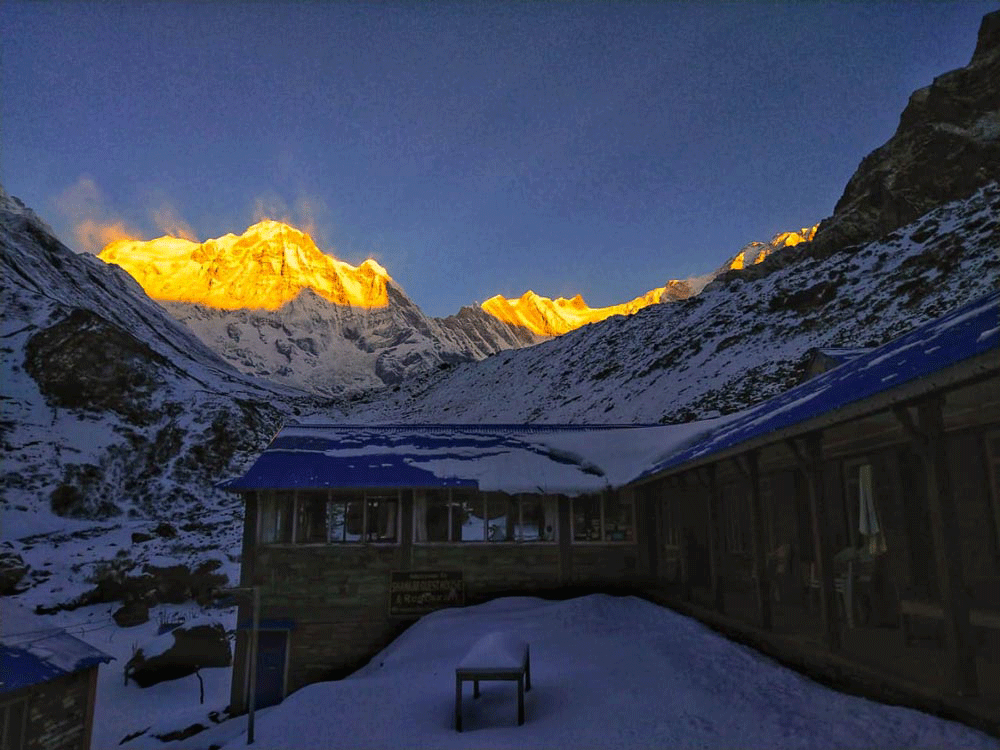 Sunset seen from Annapurna Base Camp