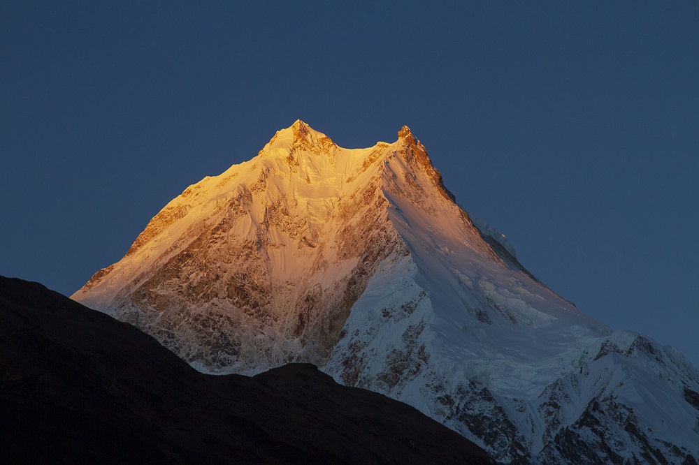 Mount Manaslu During Manaslu Circuit Trek