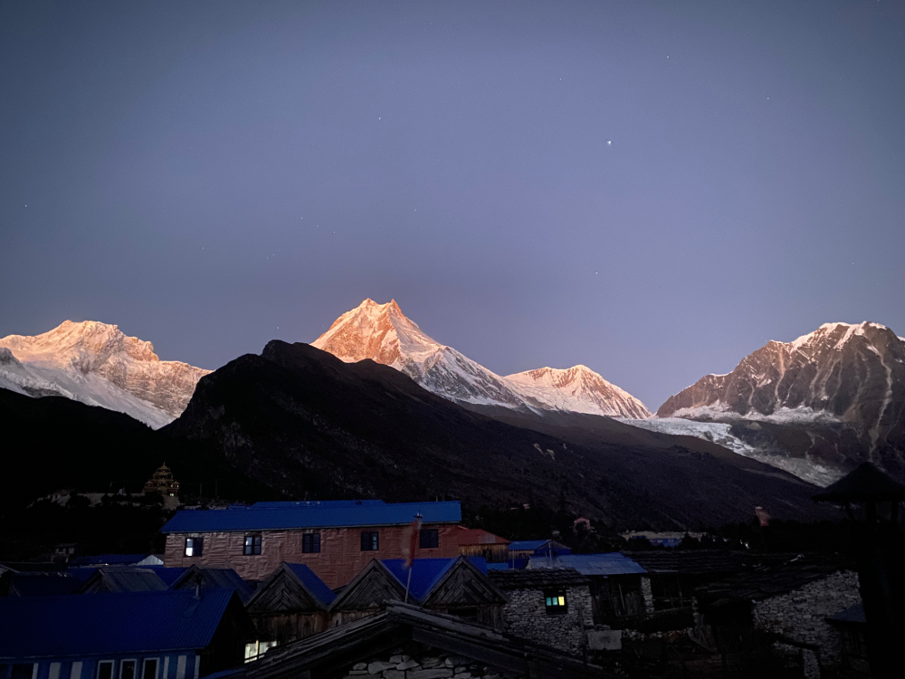 sunrise over himalayas